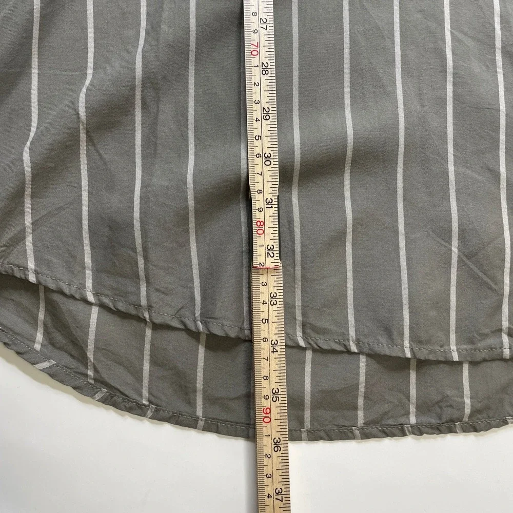 Blue Rain Francescas Olive Stripe Tencel Shift Dress Earthy FRTK1260TC Wmn S NWT
